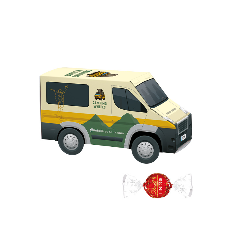 3D-Präsent Transporter Lindt LINDOR Milchkugeln