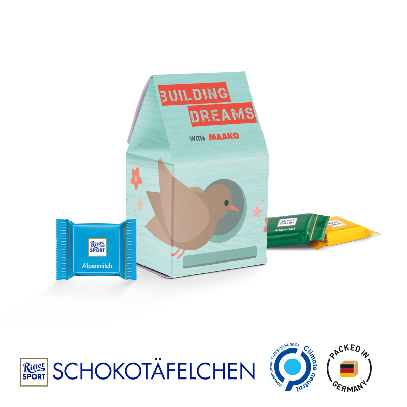 Standbodenbox Ritter SPORT Schokotäfelchen