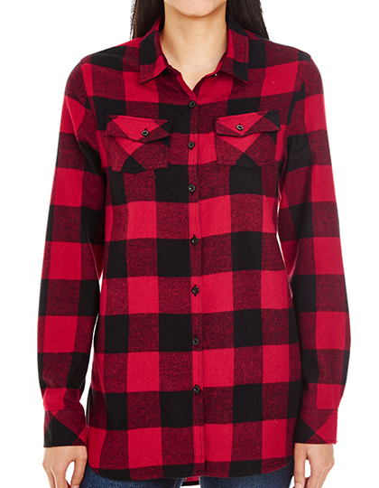 Burnside Ladies´ Woven Plaid Flannel Shirt