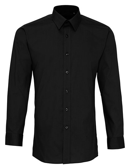 Premier Workwear Men´s Long Sleeve Fitted Poplin Shirt