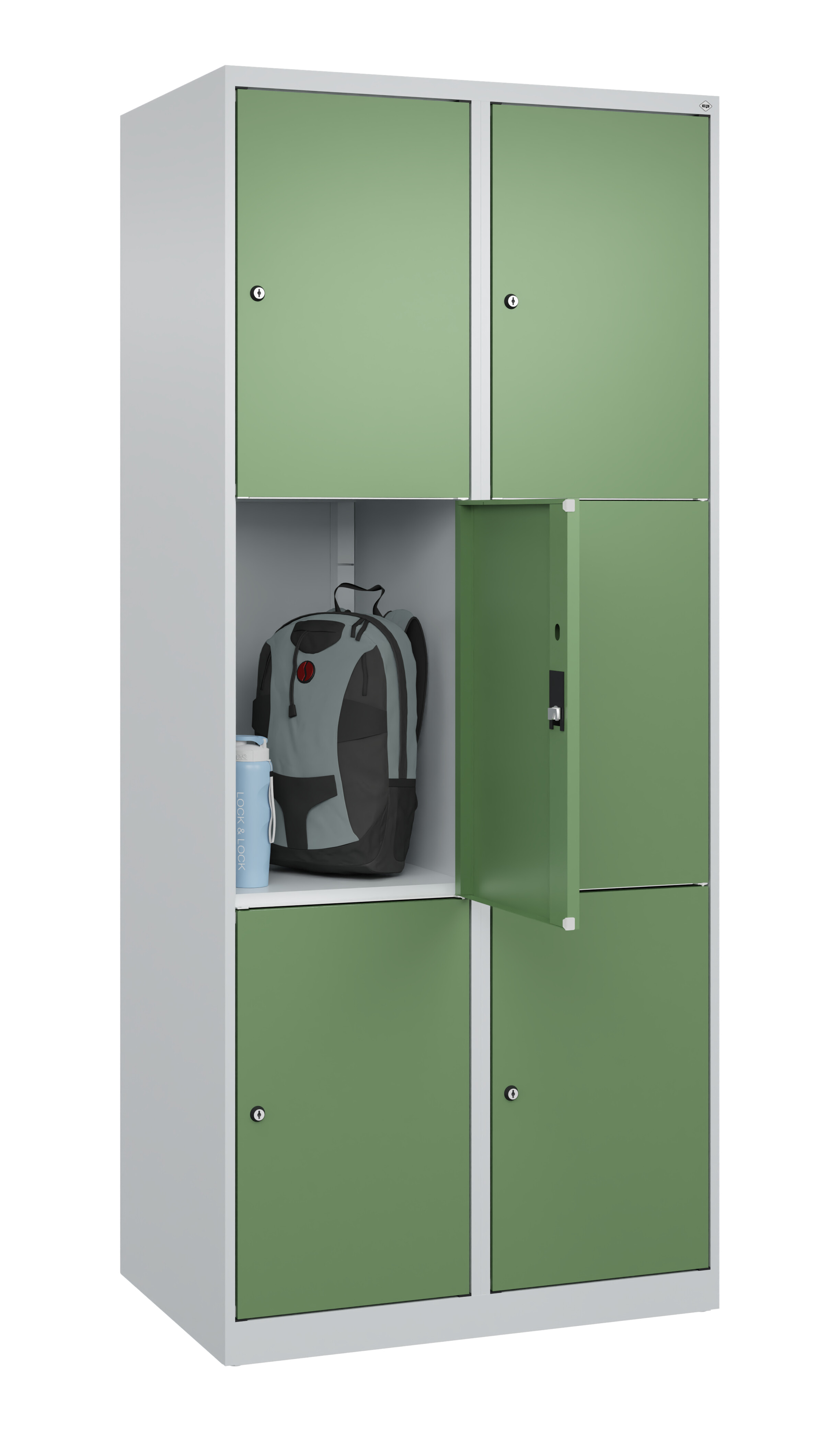 Schließfachschrank Classic Plus, 6 Fächer, 1850x800x500mm Schließfachschrank Classic Plus, 6 Fächer, 1850x800x500mm