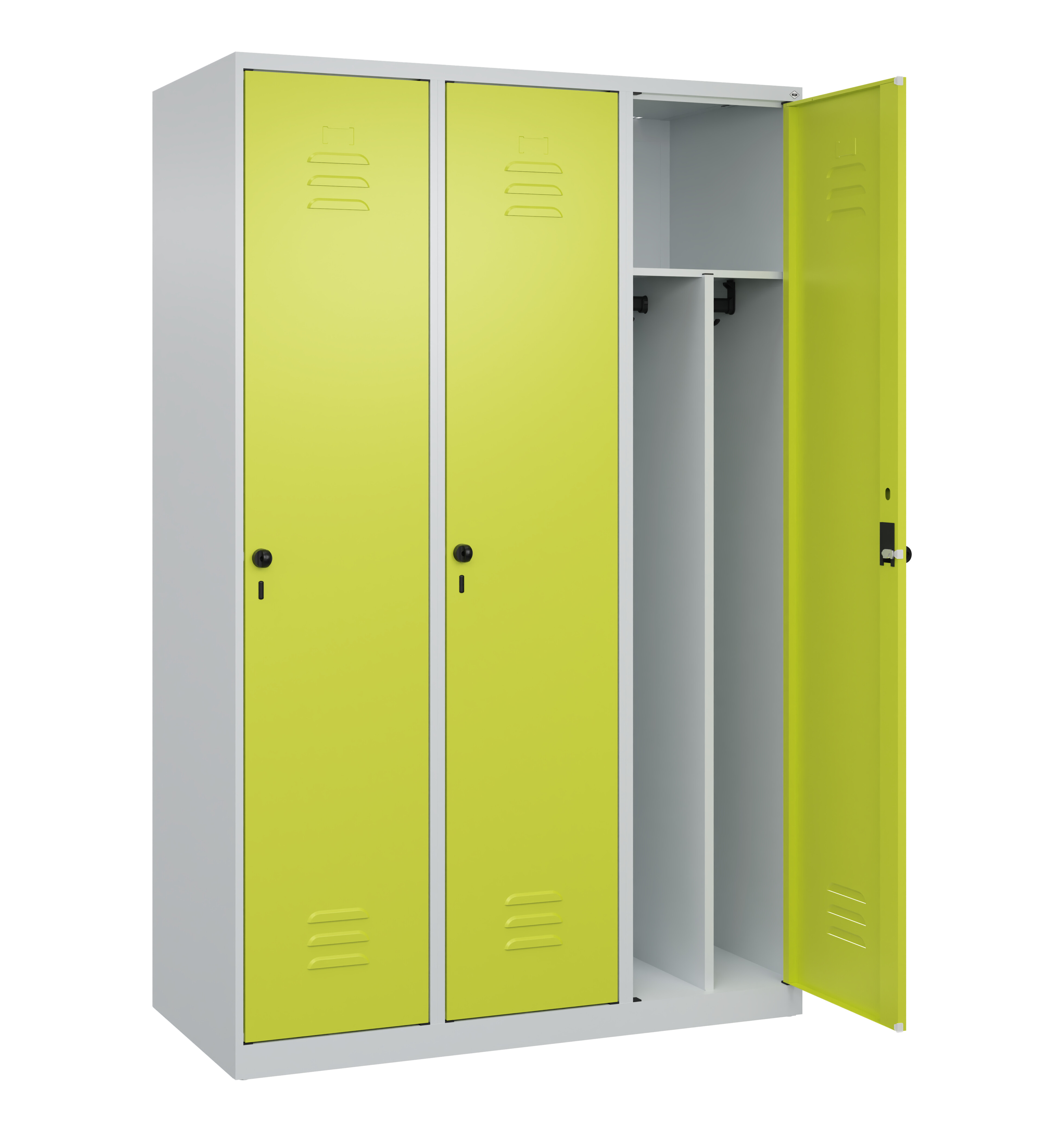Spind Classic Plus, 3 Abteile, 1850x1200x500mm