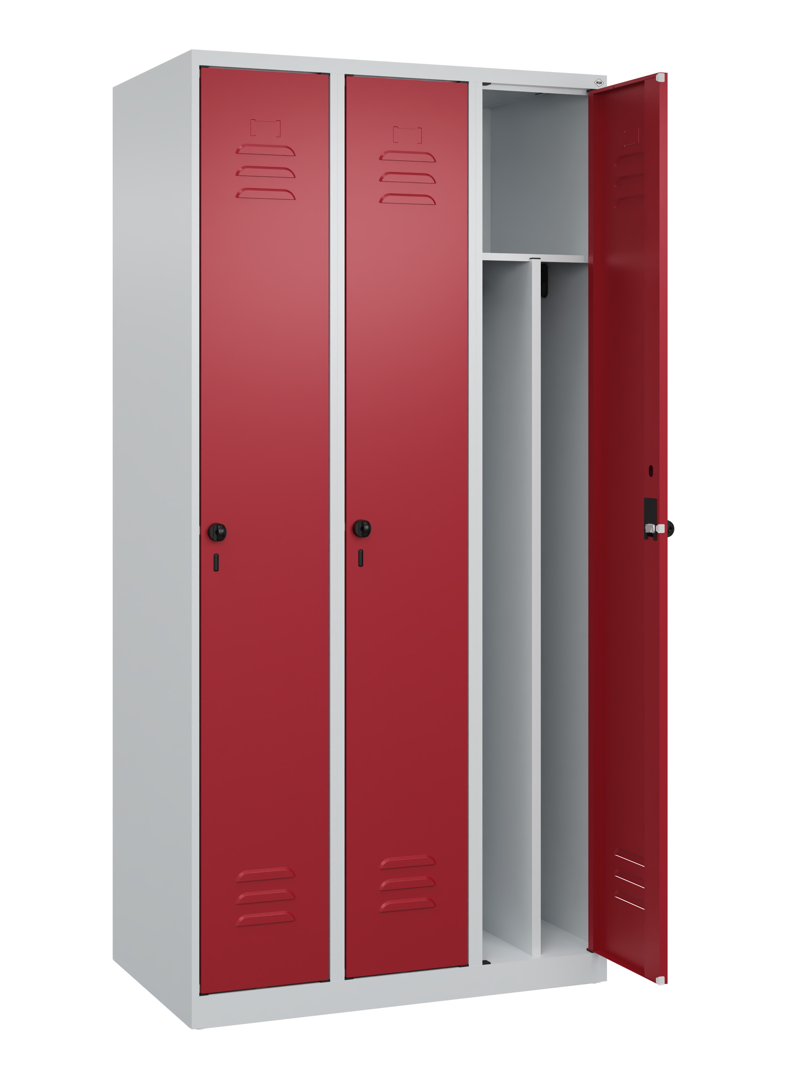 Spind Classic Plus, 3 Abteile, 1850x900x500mm