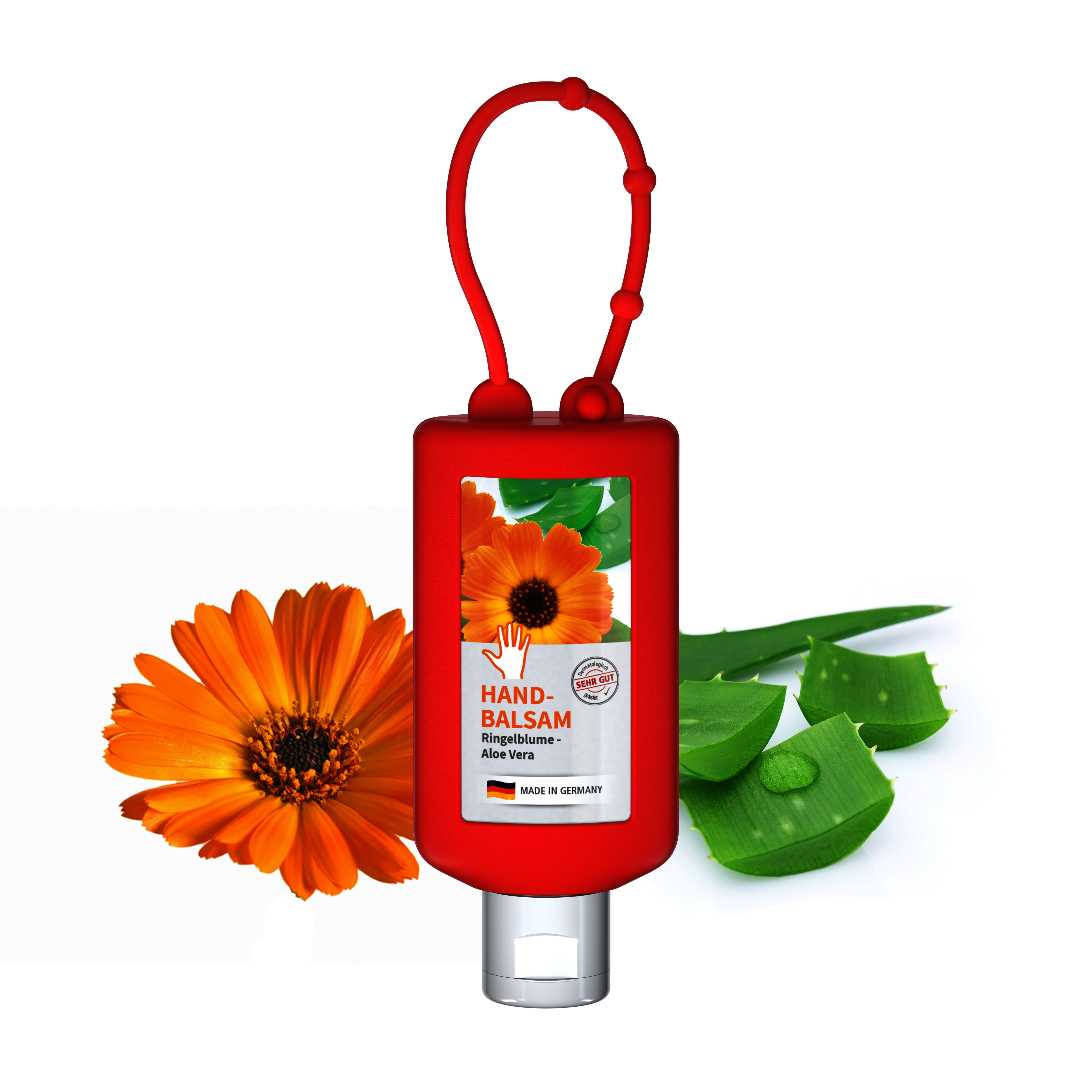 50 ml Bumper rot - Handbalsam Ringelblume - Aloe Vera - Body Label 50 ml Bumper rot - Handbalsam Ringelblume - Aloe Vera - Body Label