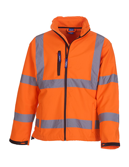 YOKO Hi-Vis 2 Bands & Braces Softshell Jacket YOKO Hi-Vis 2 Bands & Braces Softshell Jacket