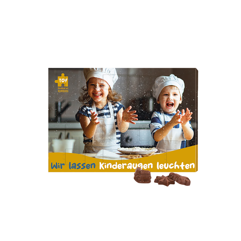 Classic Wand Adventskalender Querformat Blister gefüllt Friedel Vollmilch-Schokotäfelchen