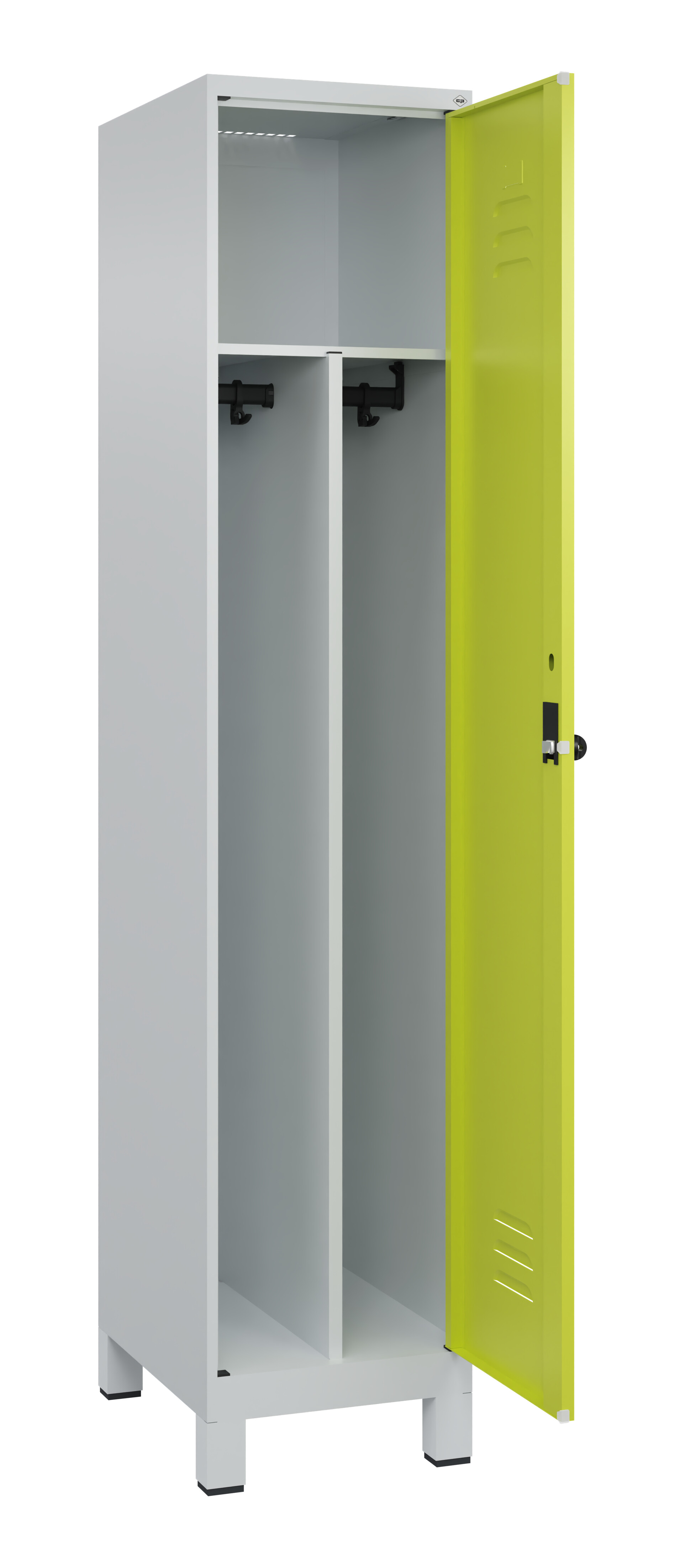 Spind Classic Plus, Füße, 1 Abteil, 1950x400x500mm Spind Classic Plus, Füße, 1 Abteil, 1950x400x500mm