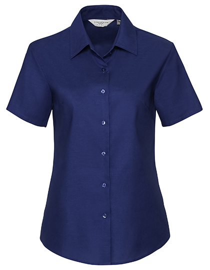 Russell Collection Ladies´ Short Sleeve Easy Care Oxford Shirt Russell Collection Ladies´ Short Sleeve Easy Care Oxford Shirt