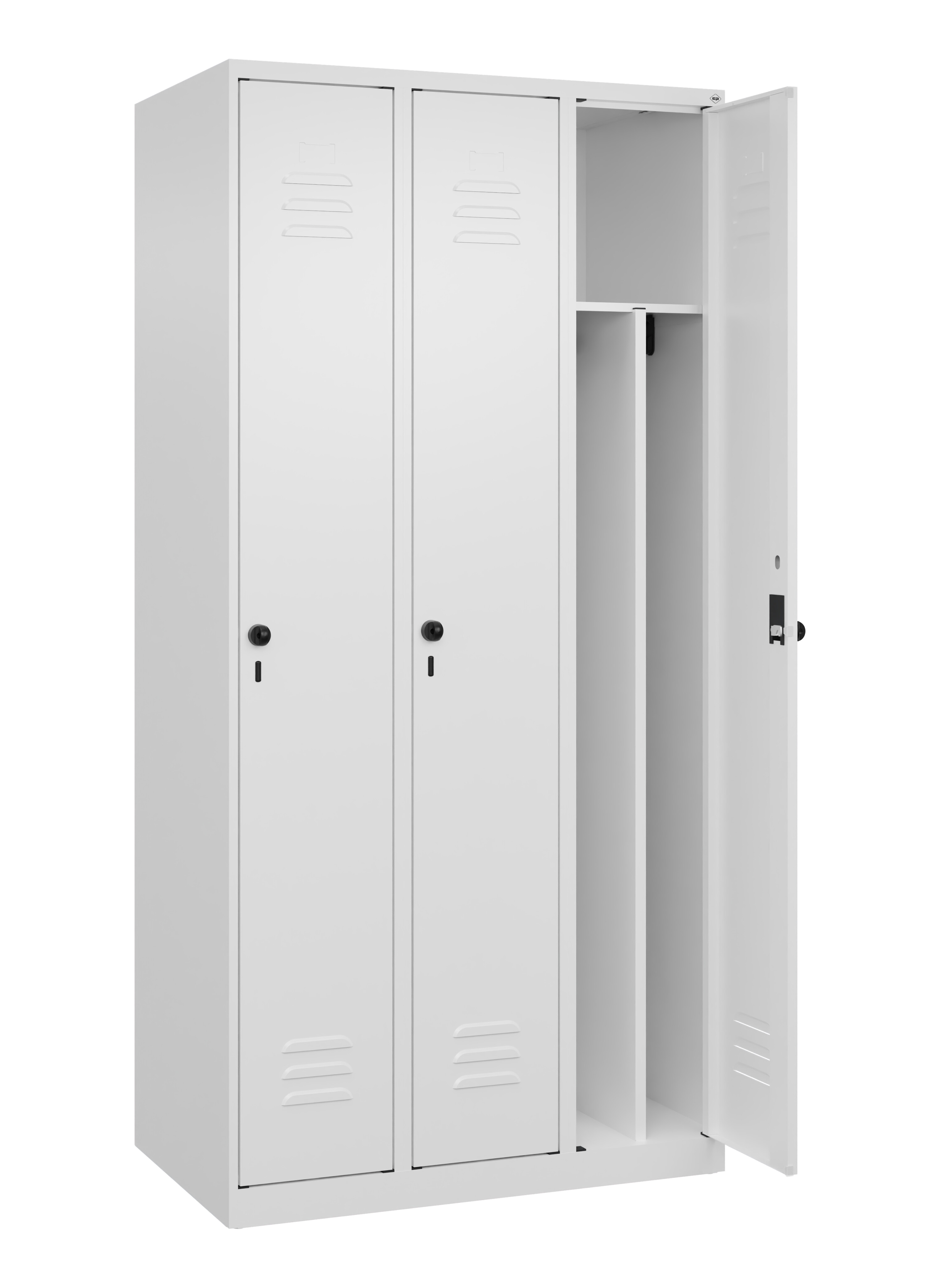 Spind Classic Plus, 3 Abteile, 1850x900x500mm Spind Classic Plus, 3 Abteile, 1850x900x500mm
