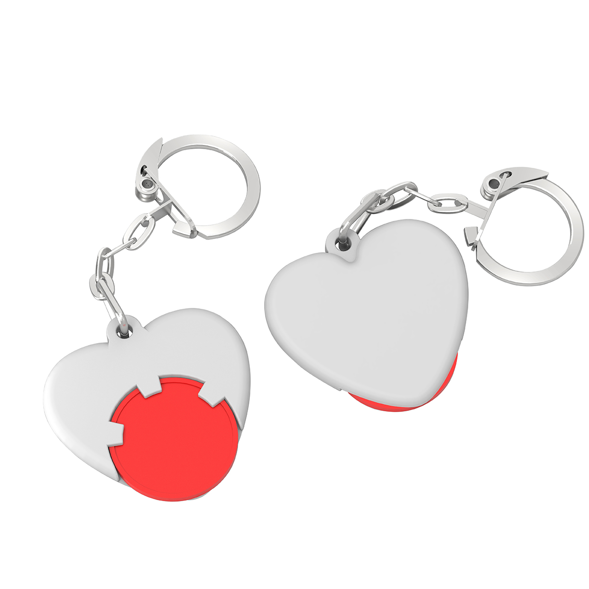 Chiphalter mit 1€-Chip Herz Chiphalter mit 1€-Chip Herz