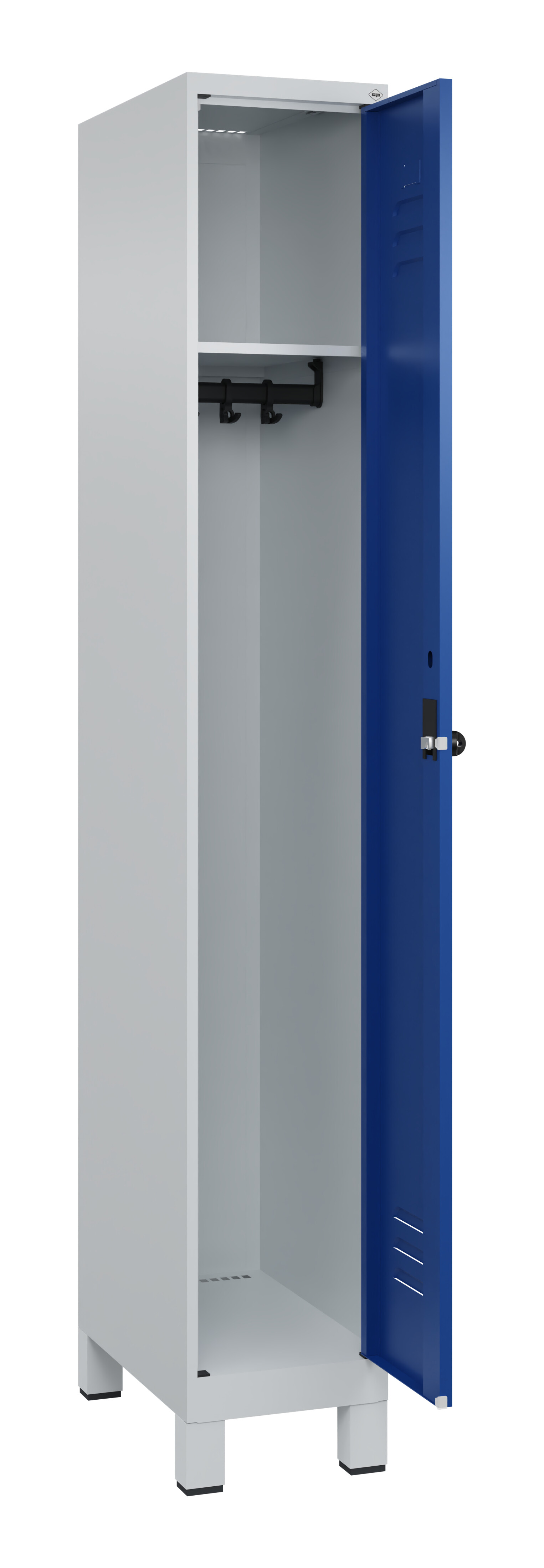 Spind Classic Plus, Füße, 1 Abteil, 1950x300x500mm Spind Classic Plus, Füße, 1 Abteil, 1950x300x500mm