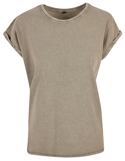 Build Your Brand Ladies´ Acid Washed Extended Shoulder Tee Build Your Brand Ladies´ Acid Washed Extended Shoulder Tee