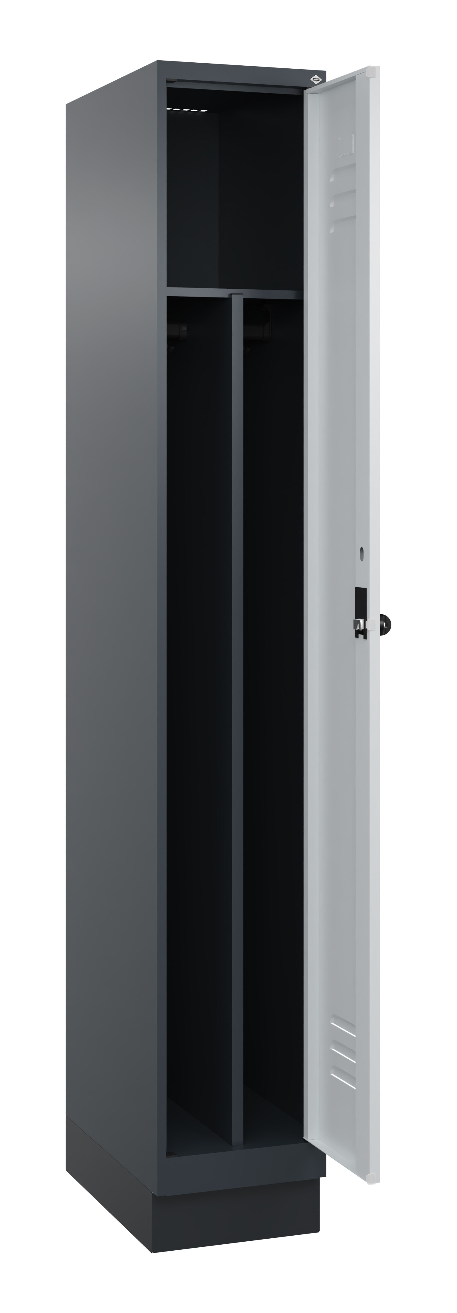 Spind Classic Plus, Sockel, 1 Abteil, 1950x300x500mm Spind Classic Plus, Sockel, 1 Abteil, 1950x300x500mm