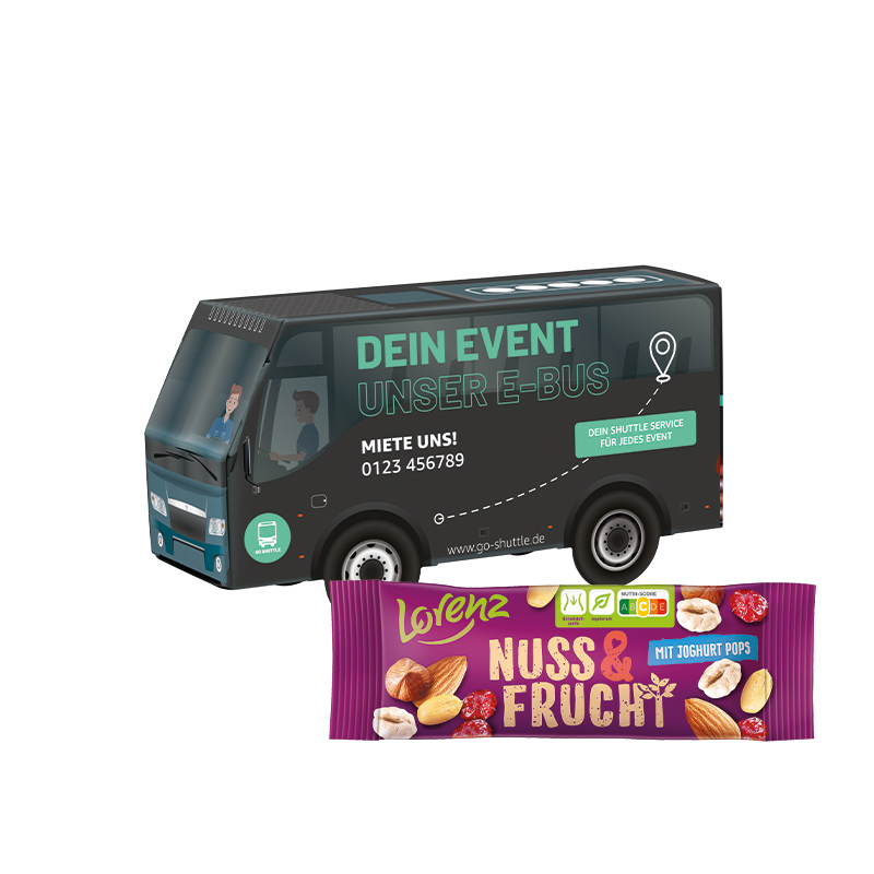 3D-Präsent Bus Lorenz Nuss & Frucht 3D-Präsent Bus Lorenz Nuss & Frucht