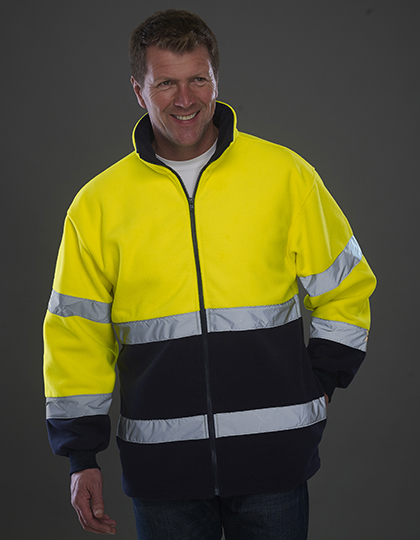 YOKO Hi-Vis 2 Bands 2-Tone Fleece Jacket YOKO Hi-Vis 2 Bands 2-Tone Fleece Jacket