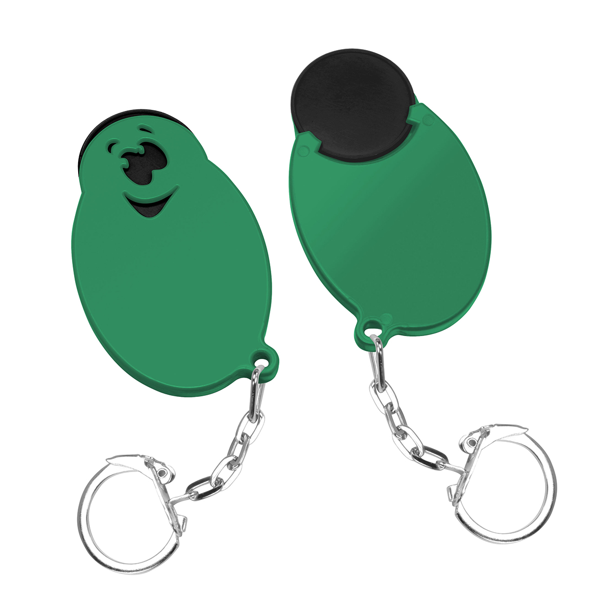 Chiphalter mit 1€-Chip Gesicht Chiphalter mit 1€-Chip Gesicht