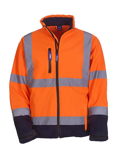 YOKO Hi-Vis 2 Bands & Braces Softshell Jacket YOKO Hi-Vis 2 Bands & Braces Softshell Jacket