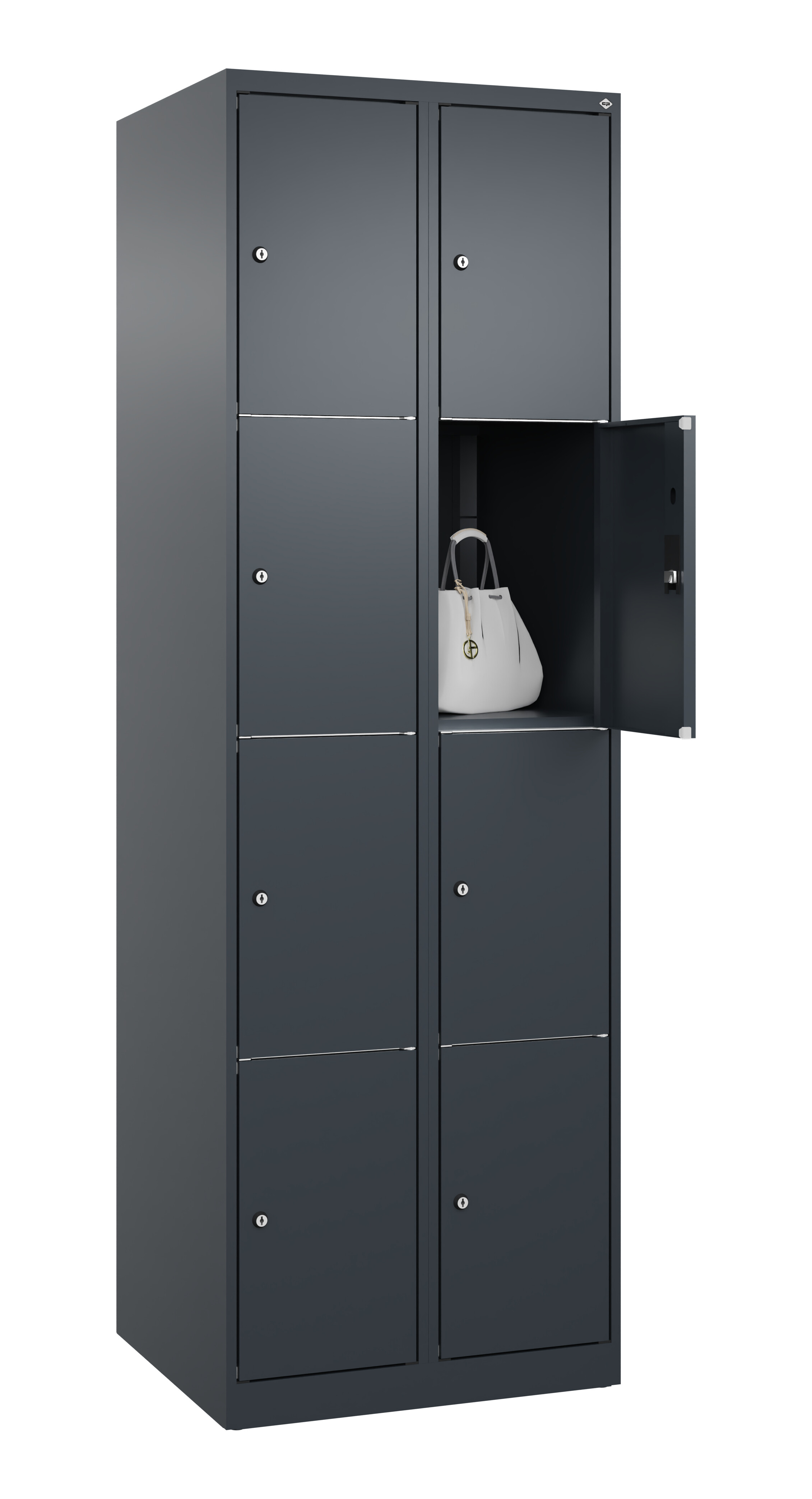Schließfachschrank Classic Plus, 8 Fächer, 1850x600x500mm