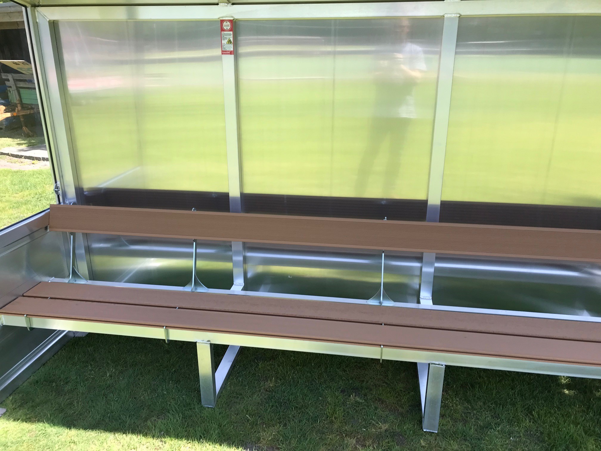 WPC Sitzfläche Spielerkabine je lfd. Meter WPC Sitzfläche Spielerkabine je lfd. Meter