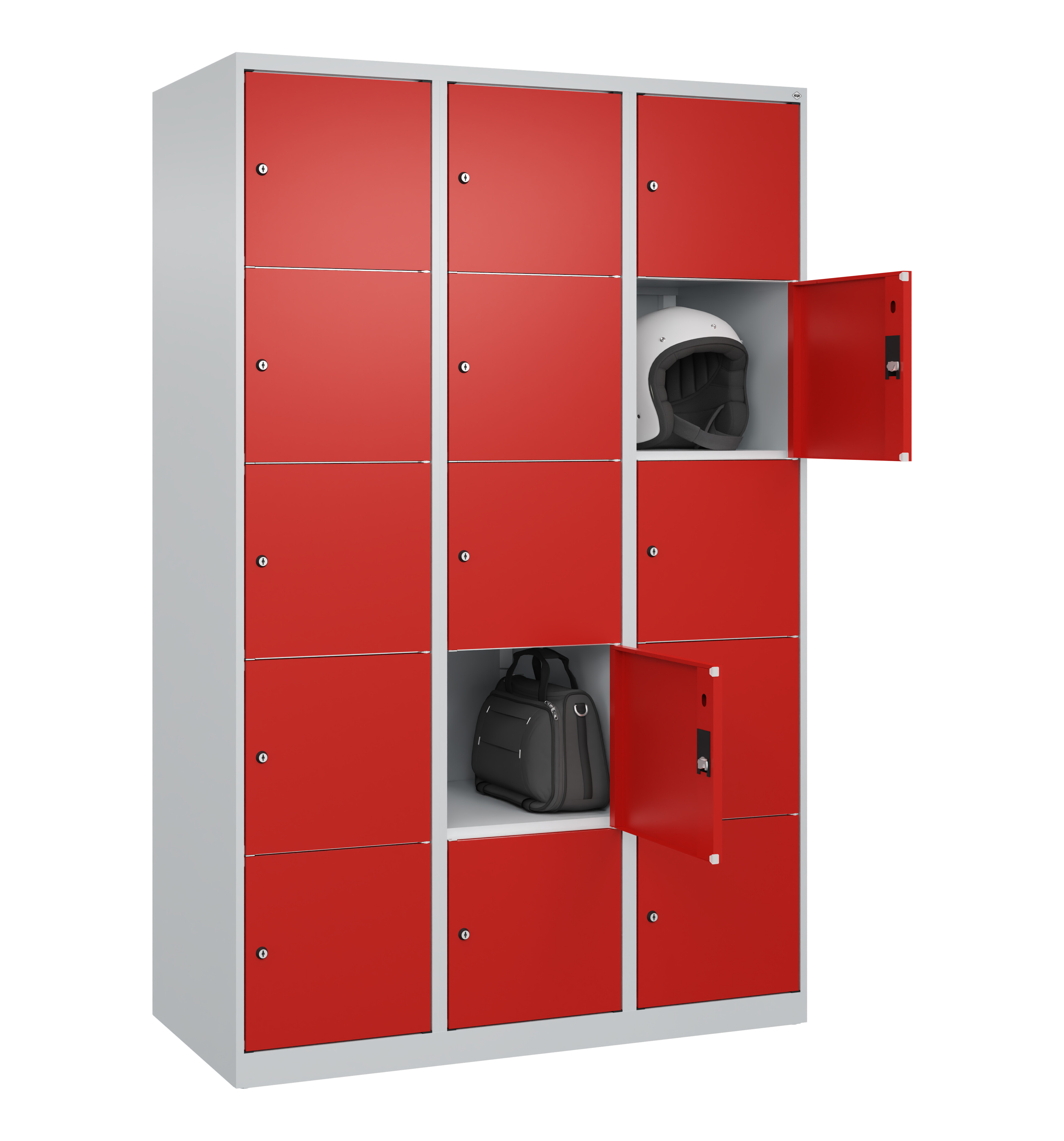 Schließfachschrank Classic Plus, 15 Fächer, 1850x1200x500mm