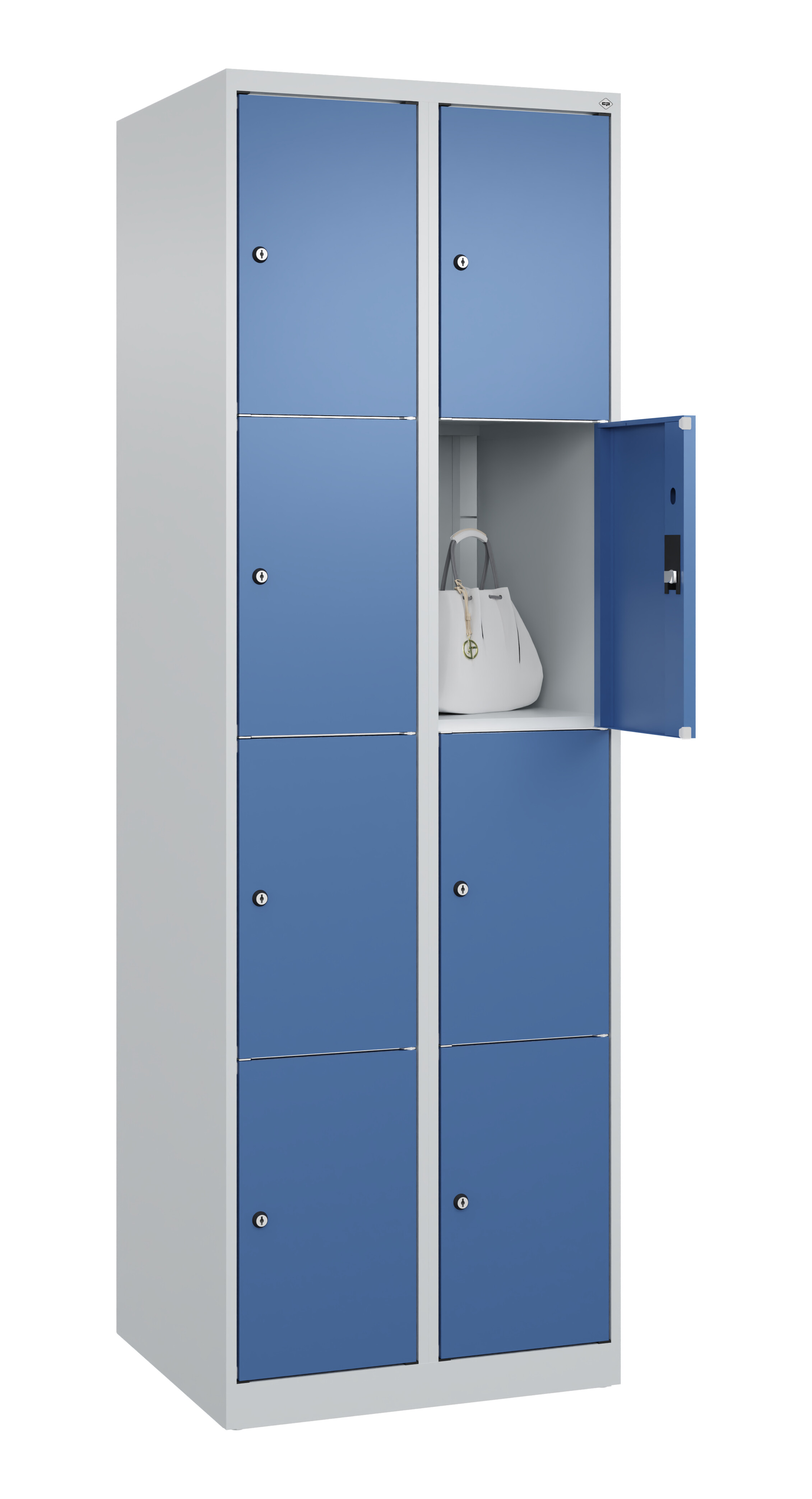 Schließfachschrank Classic Plus, 8 Fächer, 1850x600x500mm