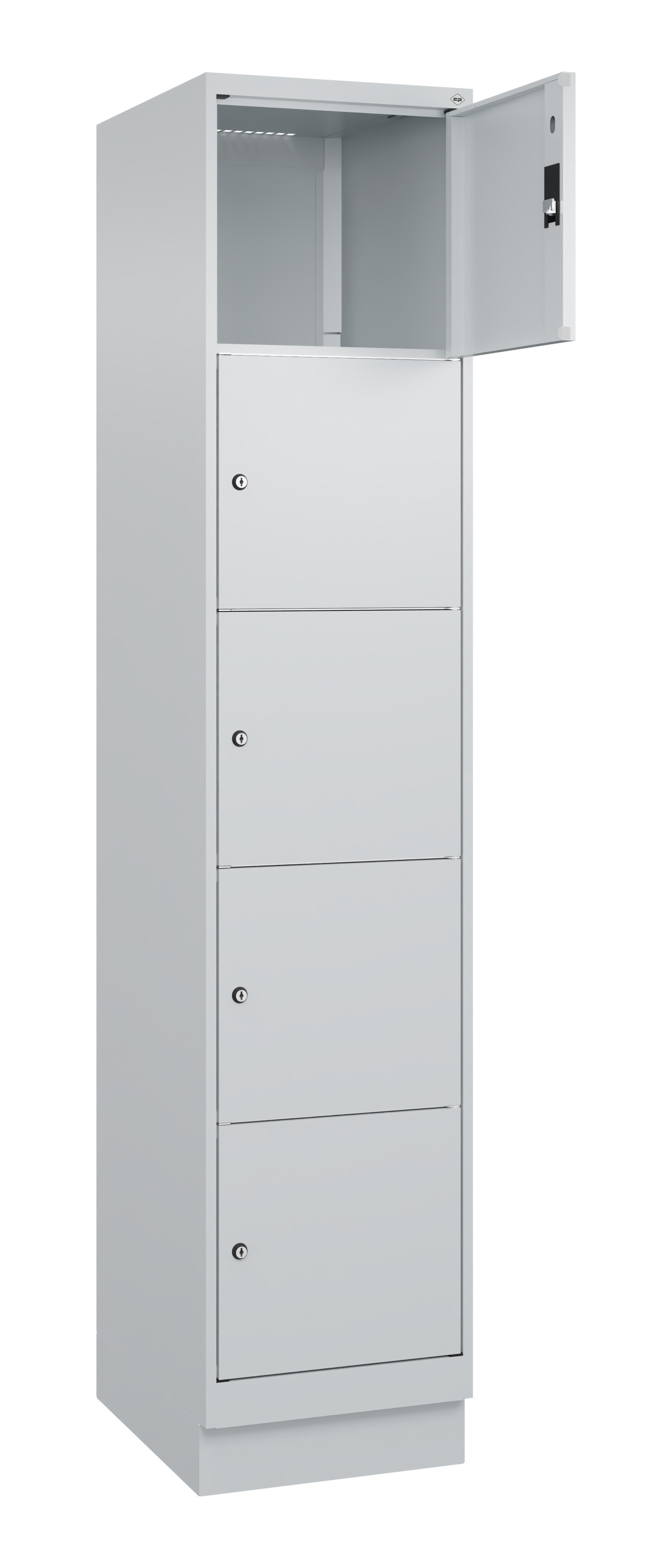 Schließfachschrank Classic Plus, Sockel, 5 Fächer, 2120x400x500mm Schließfachschrank Classic Plus, Sockel, 5 Fächer, 2120x400x500mm