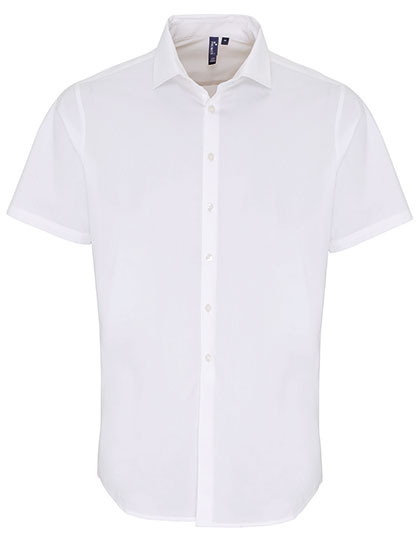 Premier Workwear Men´s Stretch Fit Poplin Short Sleeve Cotton Shirt