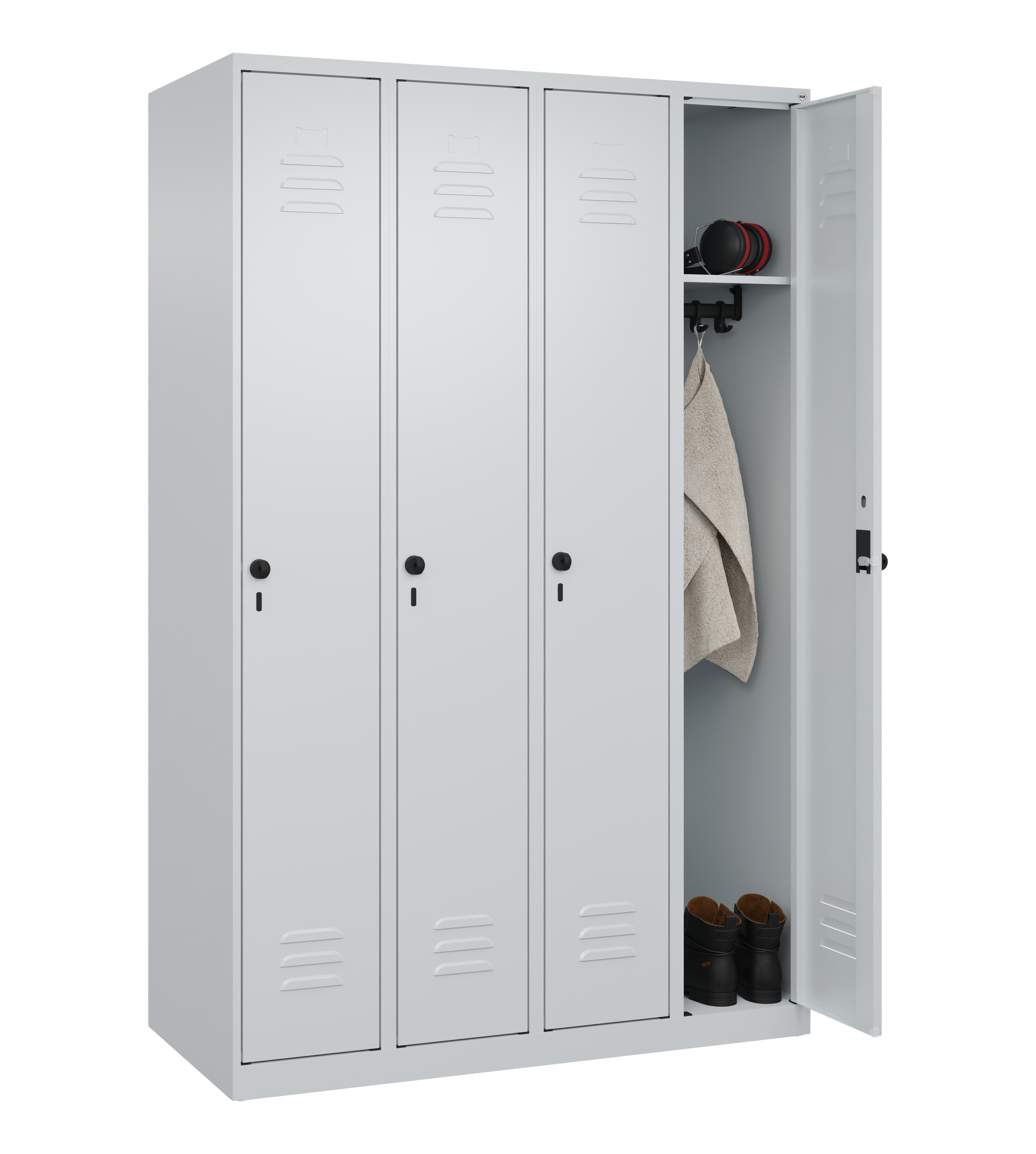 Spind Classic Plus, 4 Abteile, 1850x1200x500mm Spind Classic Plus, 4 Abteile, 1850x1200x500mm