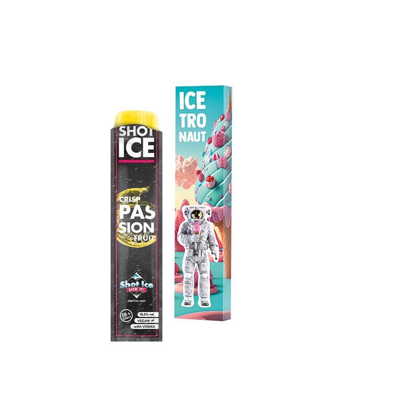 Long Box Shot Ice - Crisp Passion Fruit 10 5% vol Long Box Shot Ice - Crisp Passion Fruit 10 5% vol
