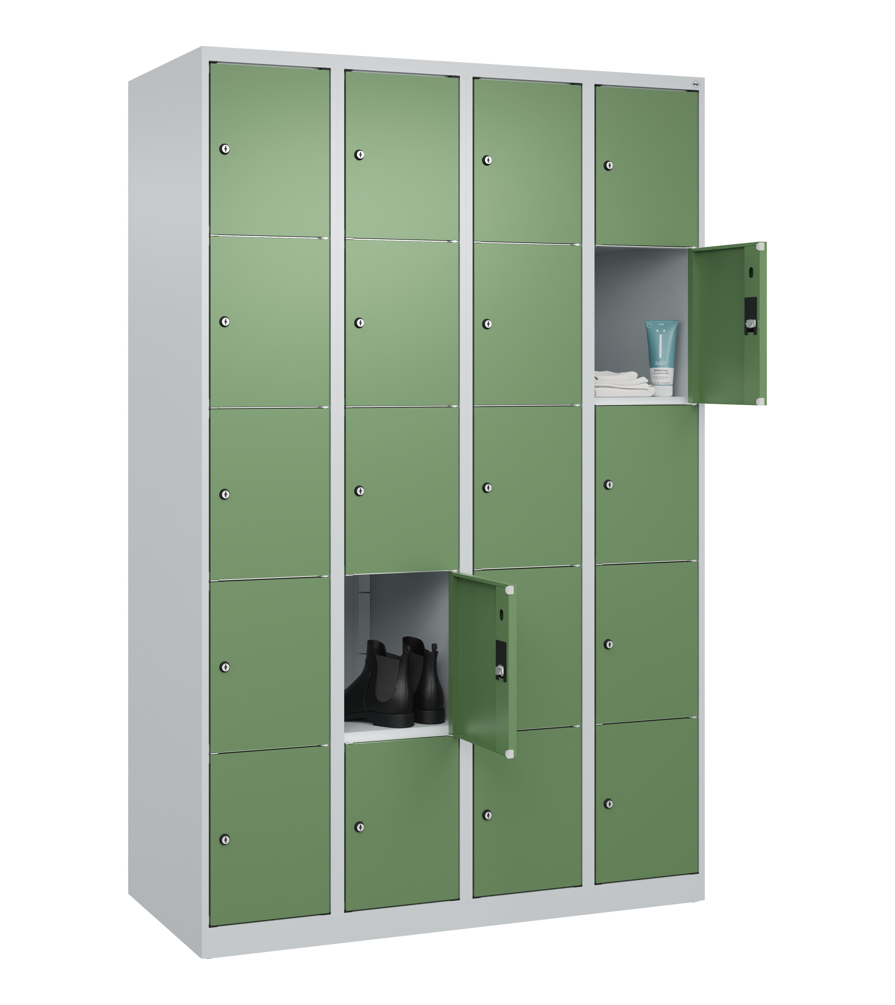 Schließfachschrank Classic Plus, 20 Fächer, 1850x1200x500mm Schließfachschrank Classic Plus, 20 Fächer, 1850x1200x500mm