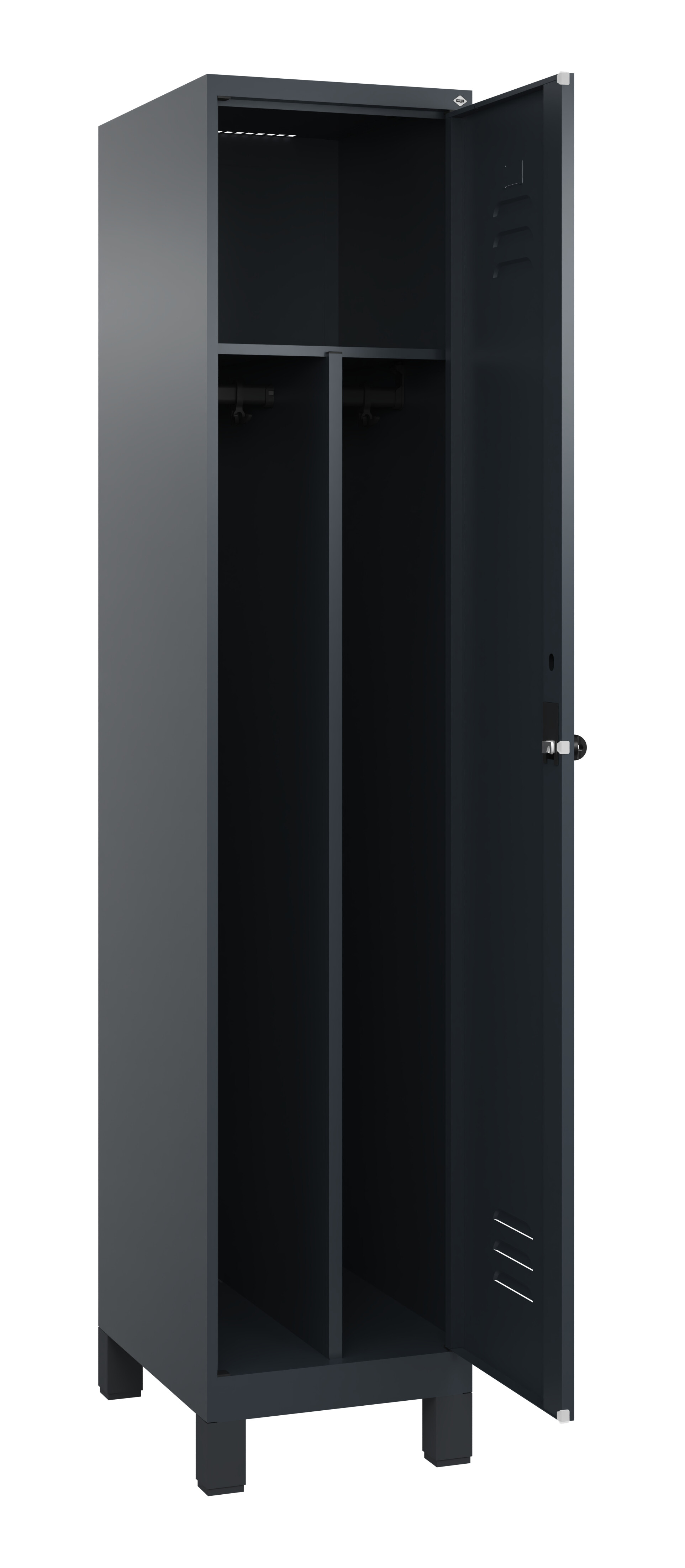 Spind Classic Plus, Füße, 1 Abteil, 1950x400x500mm Spind Classic Plus, Füße, 1 Abteil, 1950x400x500mm