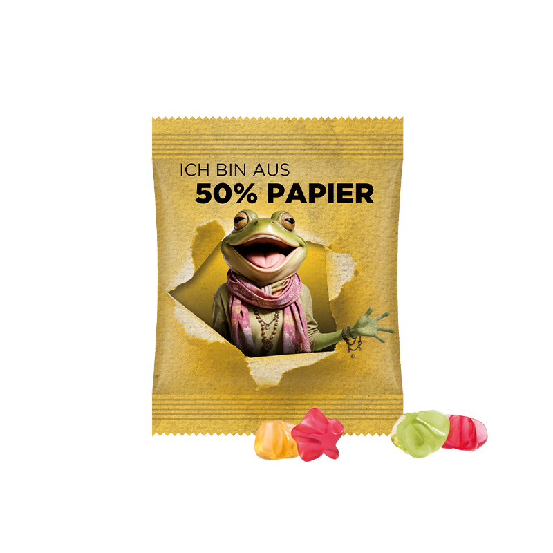 Minitüte 15 g Papierfolie weiß Trolli Fruchtgummi Sterne Minitüte 15 g Papierfolie weiß Trolli Fruchtgummi Sterne