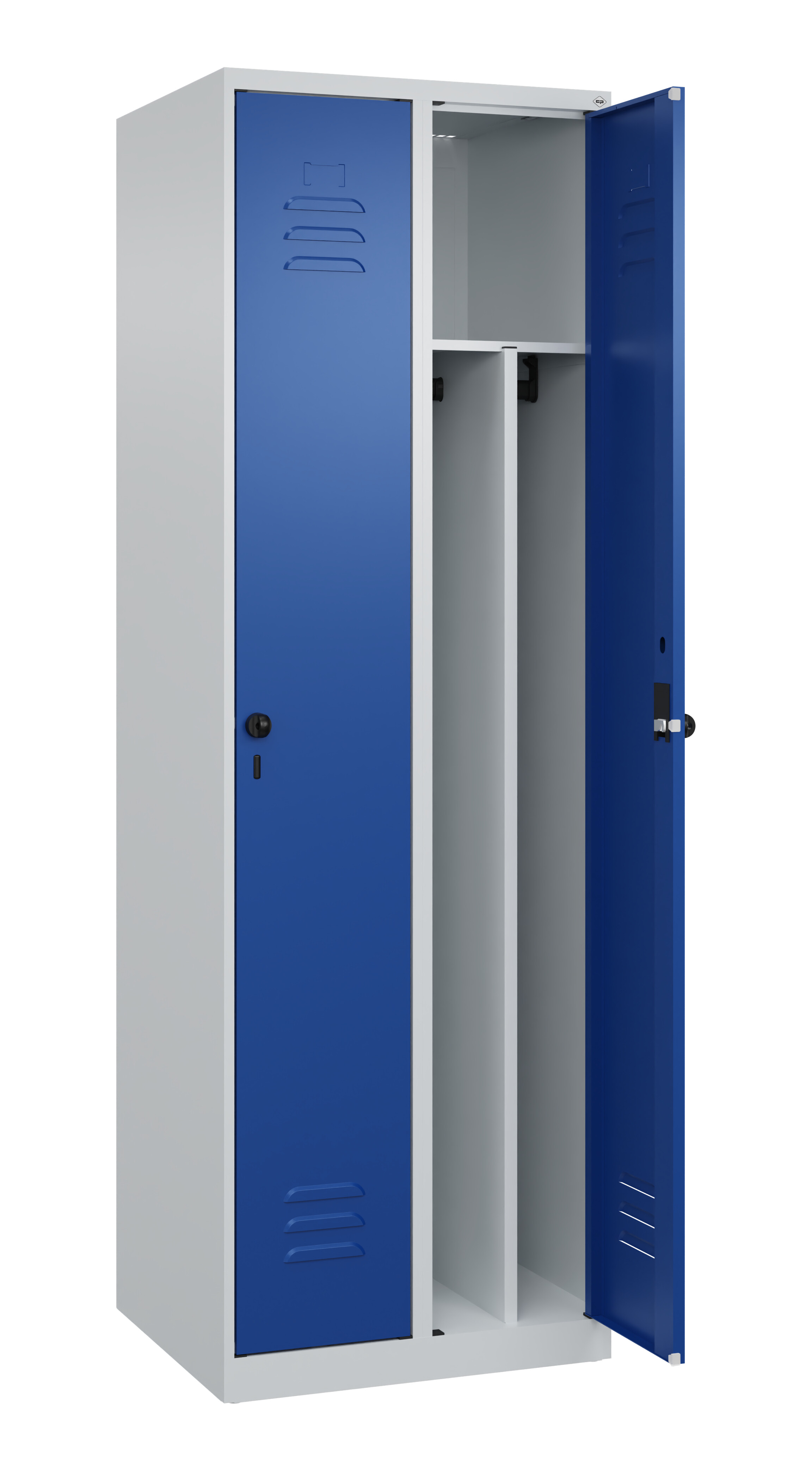 Spind Classic Plus, 2 Abteile, 1850x600x500mm