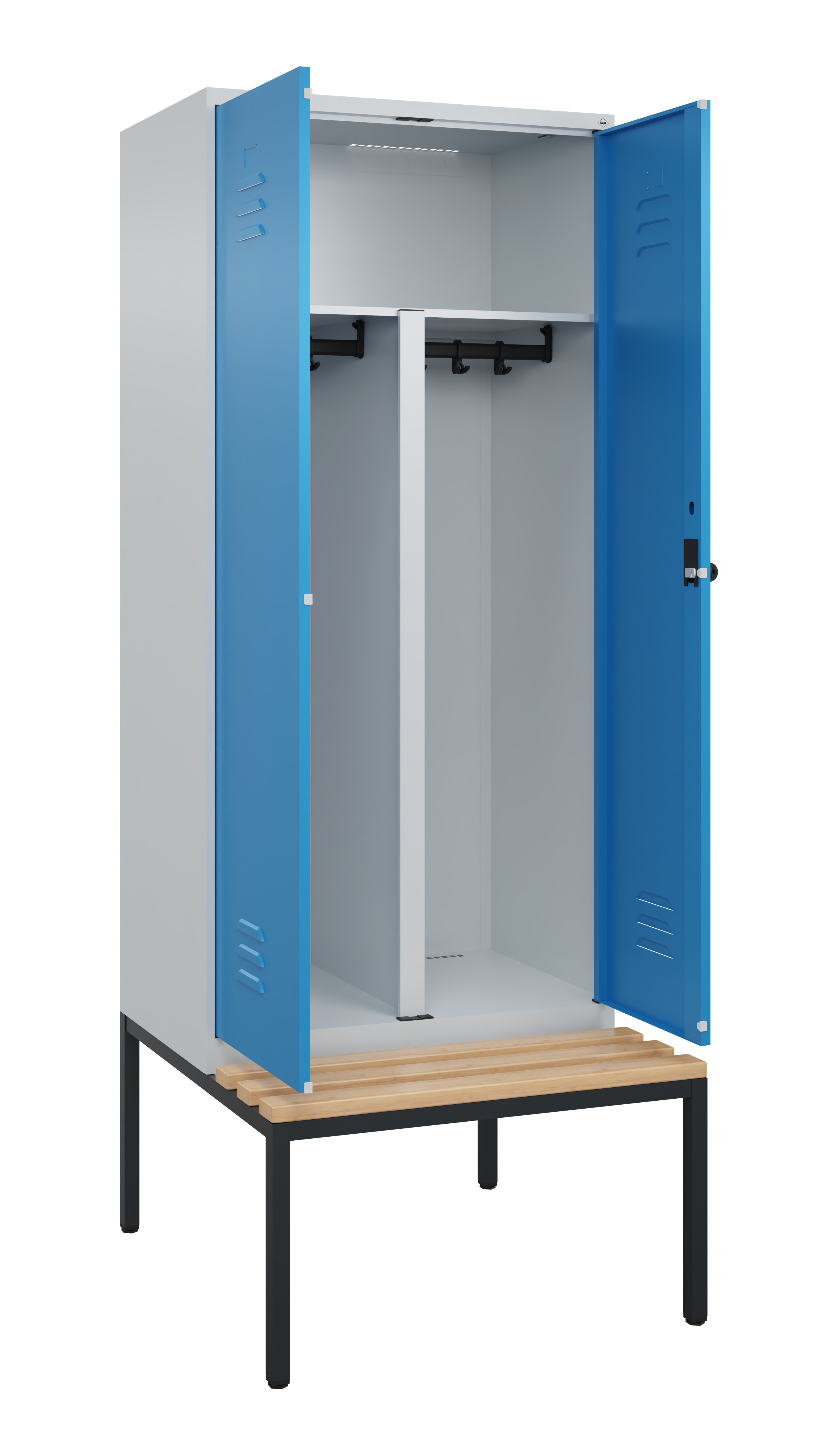 PSA Doppel-Spind Classic Plus, Bank, 2 Abteile, 2120x800x815mm PSA Doppel-Spind Classic Plus, Bank, 2 Abteile, 2120x800x815mm