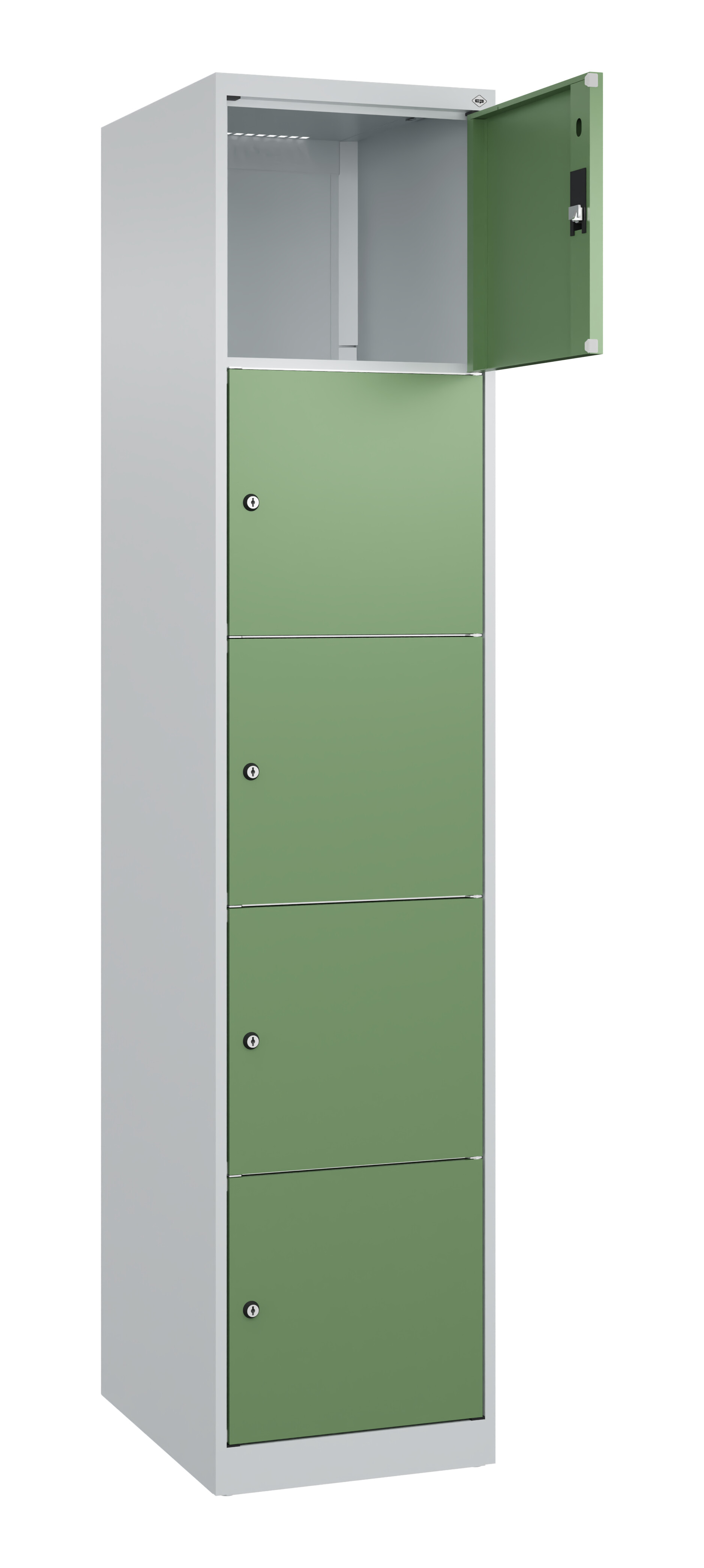 Schließfachschrank Classic Plus, 5 Fächer, 1850x400x500mm
