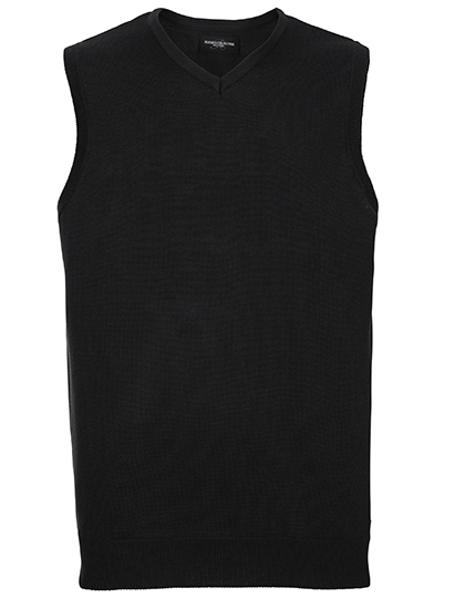 Russell Collection Men's V-Neck Sleeveless Knitted Pullover Russell Collection Men's V-Neck Sleeveless Knitted Pullover