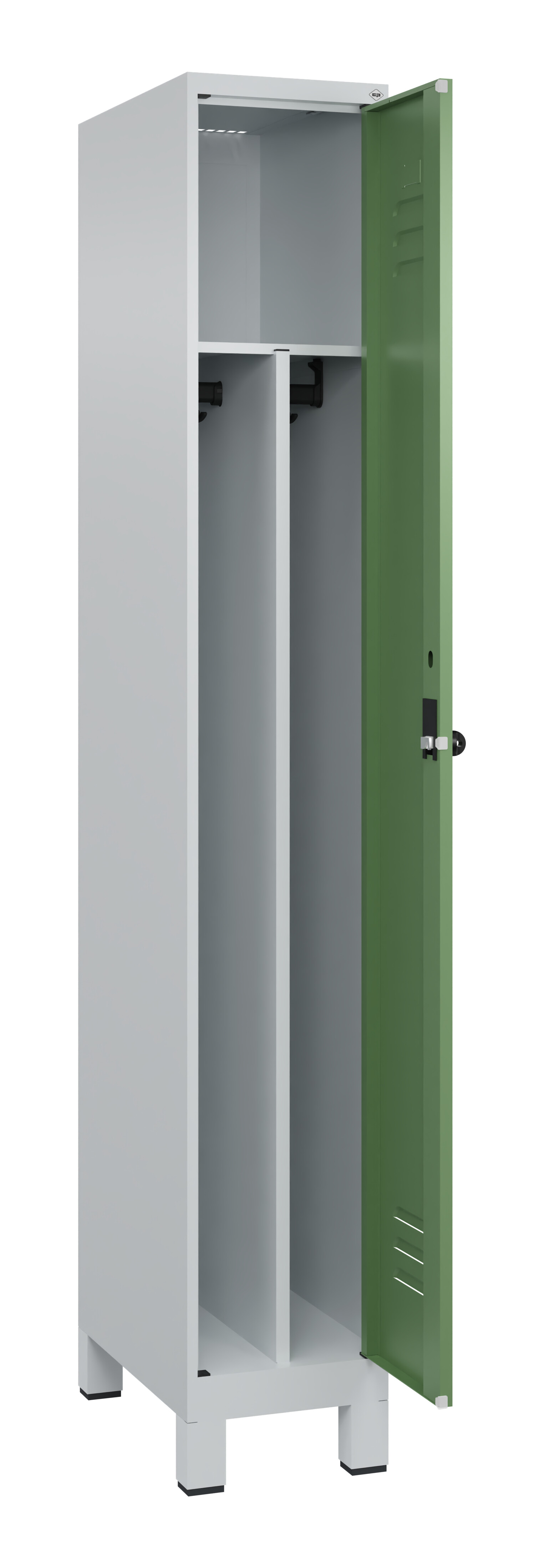 Spind Classic Plus, Füße, 1 Abteil, 1950x300x500mm Spind Classic Plus, Füße, 1 Abteil, 1950x300x500mm