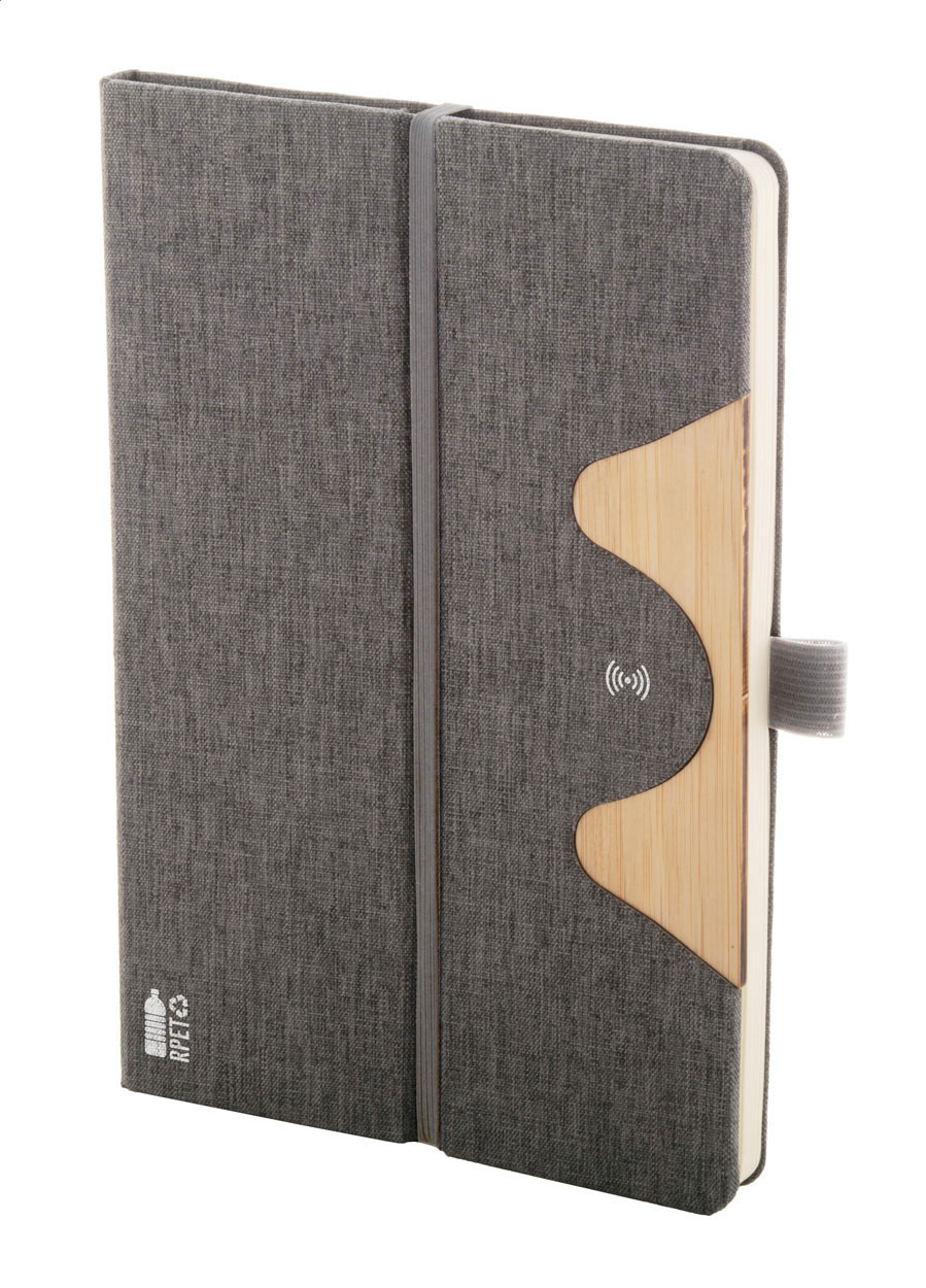 RPET Wireless-Charger Notizbuch Chatom RPET Wireless-Charger Notizbuch Chatom