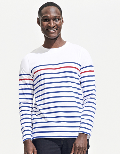 SOL´S Men´s Long Sleeve Striped T-Shirt Matelot