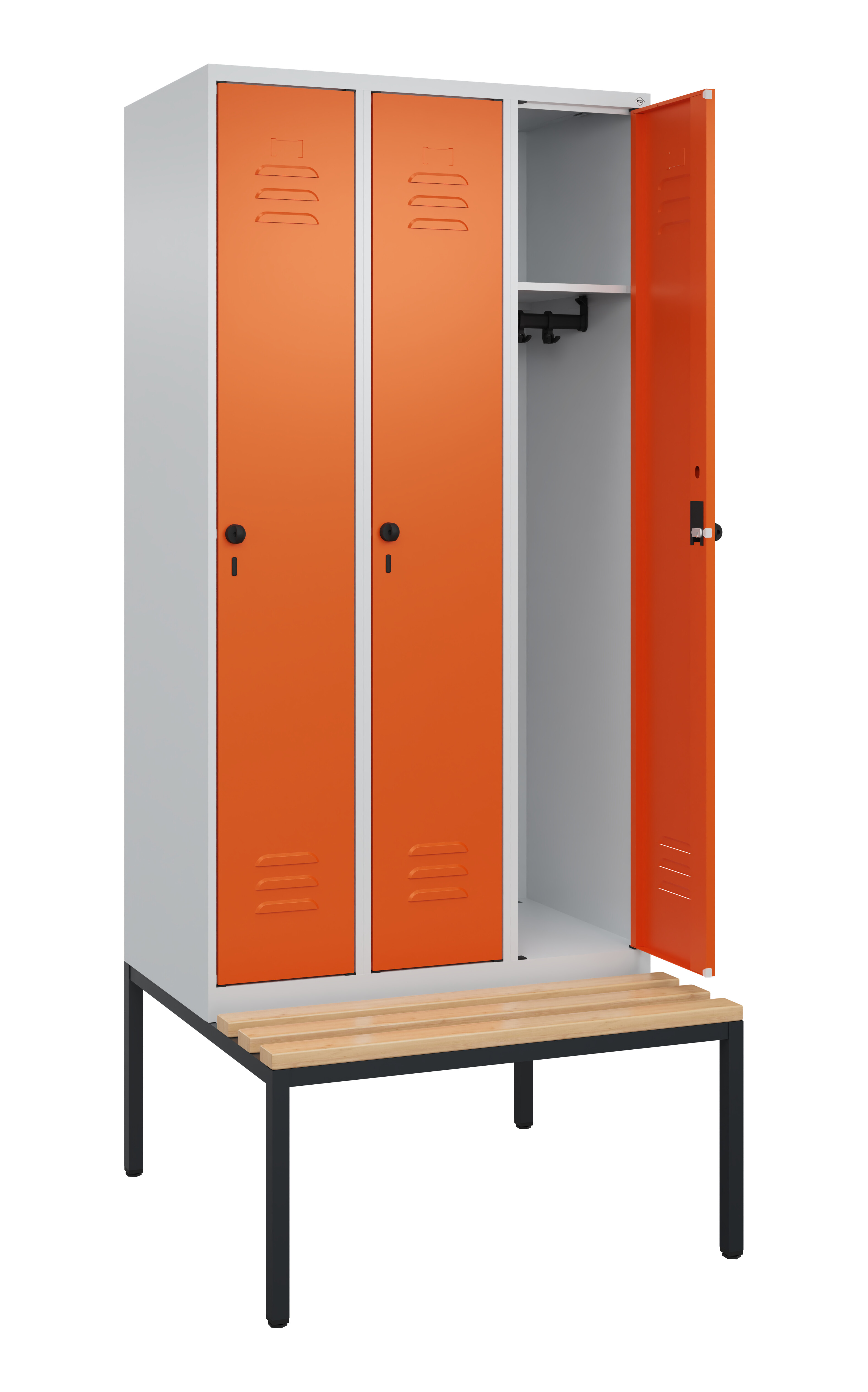 Spind Classic Plus, Bank, 2 Abteile, 2120x800x815mm Spind Classic Plus, Bank, 2 Abteile, 2120x800x815mm