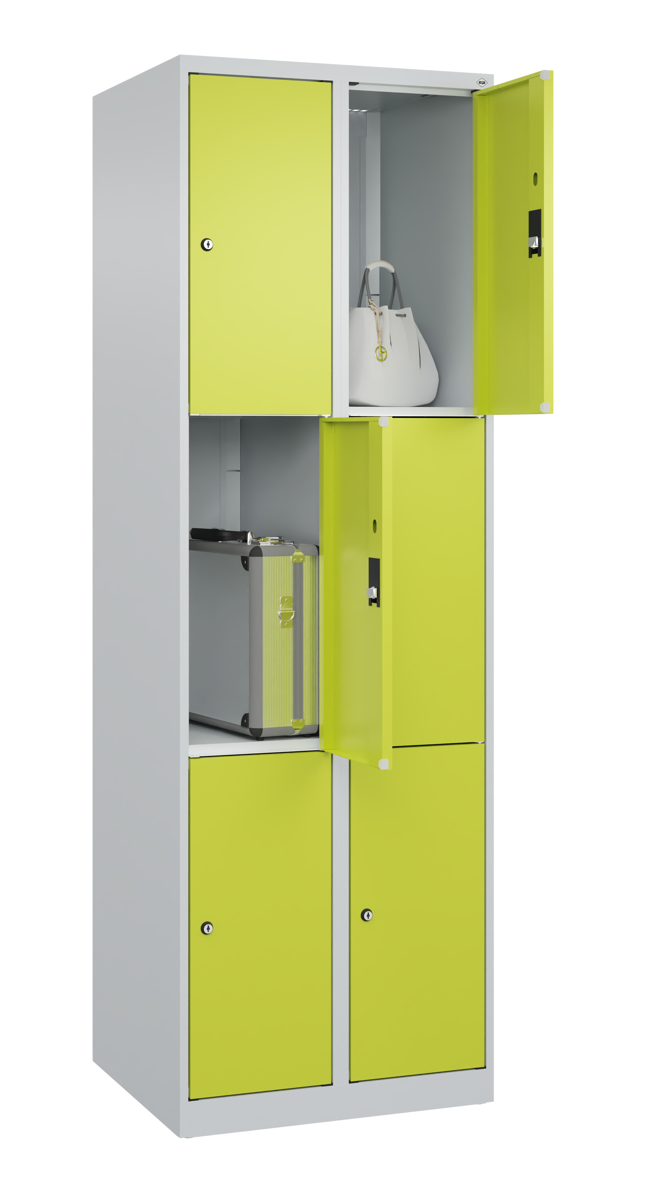 Schließfachschrank Classic Plus, 6 Fächer, 1850x600x500mm
