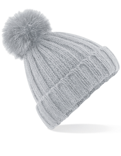 Beechfield Verbier Faux Fur Pop Pom Chunky Beanie Beechfield Verbier Faux Fur Pop Pom Chunky Beanie