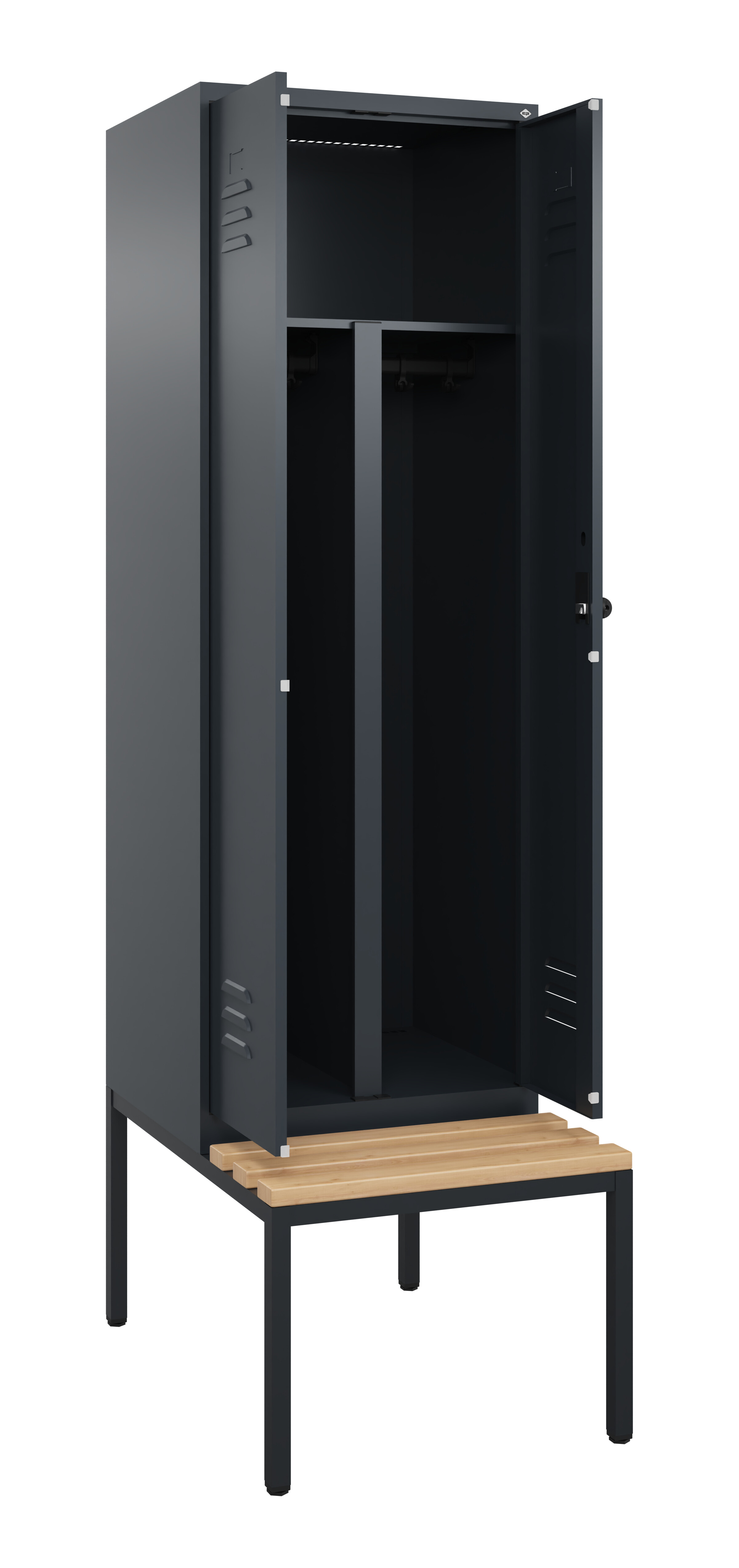 PSA Doppel-Spind Classic Plus, Bank, 2 Abteile, 2120x600x815mm