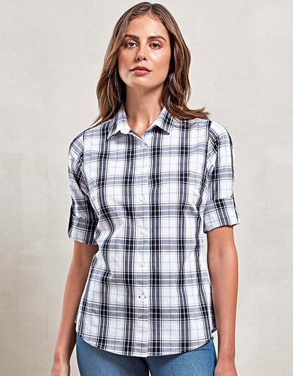 Premier Workwear Women´s Ginmill Check Long Sleeve Cotton Shirt