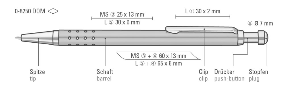 SLIMLINE DOM Druckkugelschreiber