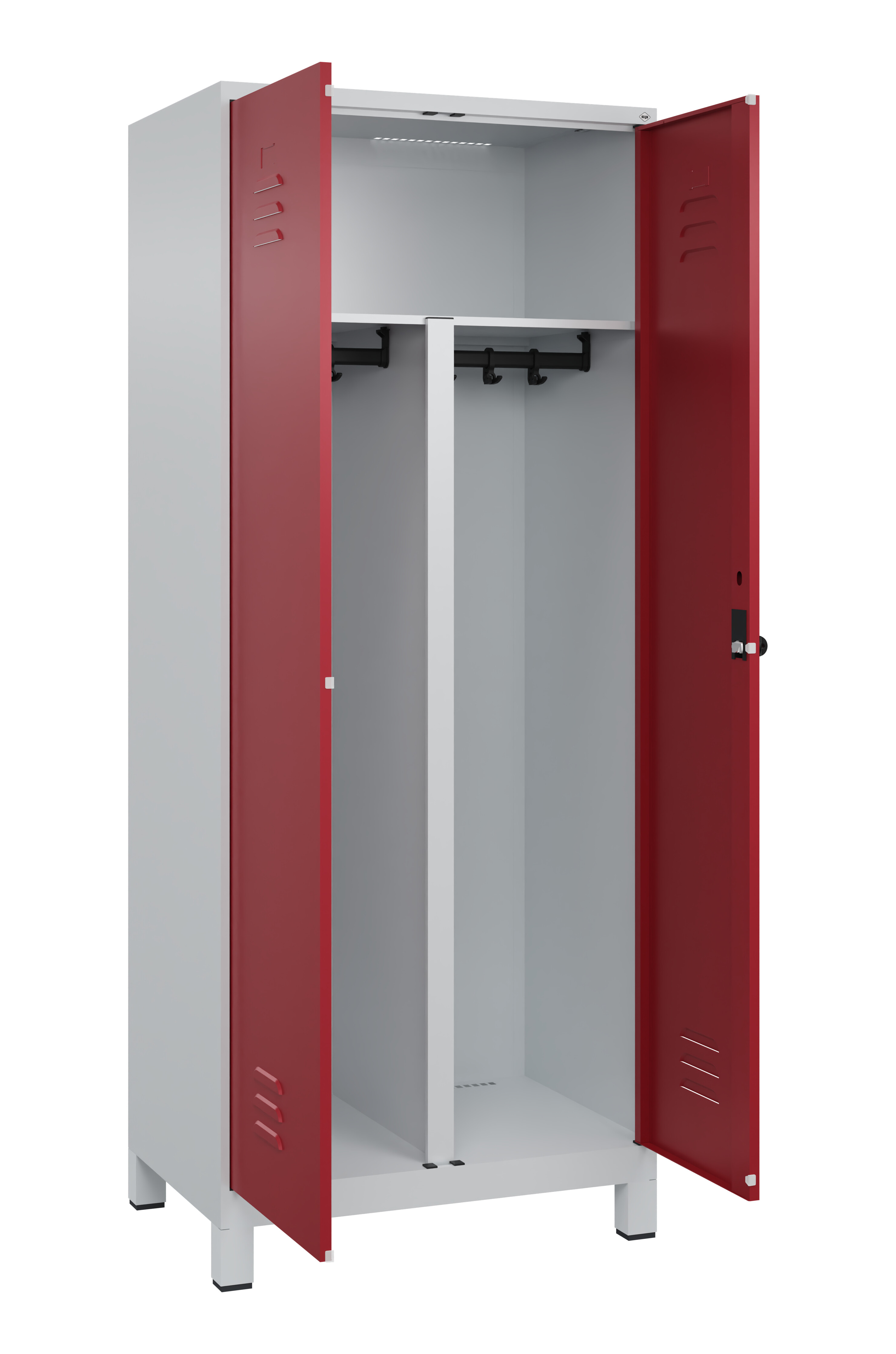 PSA Doppel-Spind Classic Plus, Füße, 2 Abteile, 1950x800x500mm