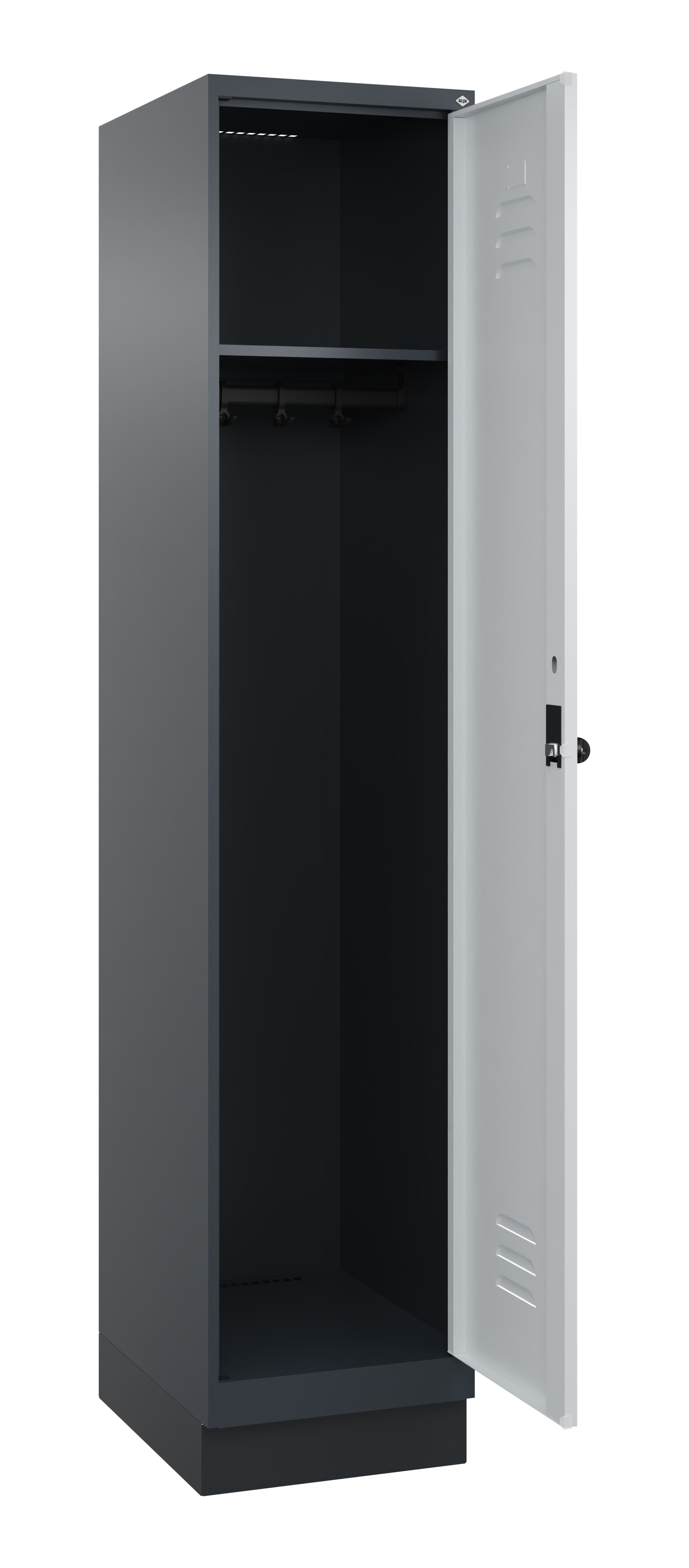 Spind Classic Plus, Sockel, 1 Abteil, 1950x400x500mm Spind Classic Plus, Sockel, 1 Abteil, 1950x400x500mm