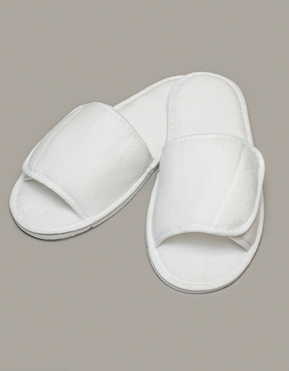 Towel City Open Toe Slipper With Hook And Loop Fastening Towel City Open Toe Slipper With Hook And Loop Fastening