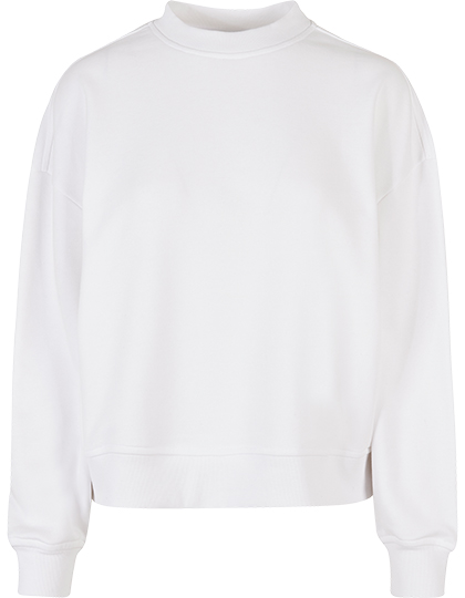 Build Your Brand Ladies Oversized Crewneck Sweatshirt