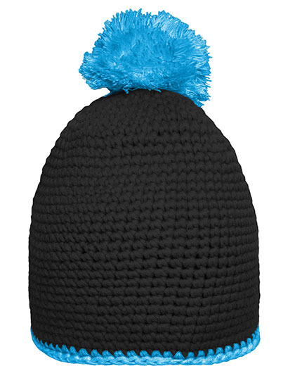 Myrtle beach Pompon Hat With Contrast Stripe Myrtle beach Pompon Hat With Contrast Stripe